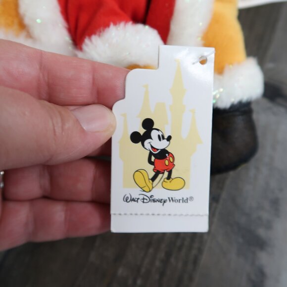 Disney Parks Winnie the Pooh Holiday Bean Plush Original Tags Small Christmas - Picture 10 of 10